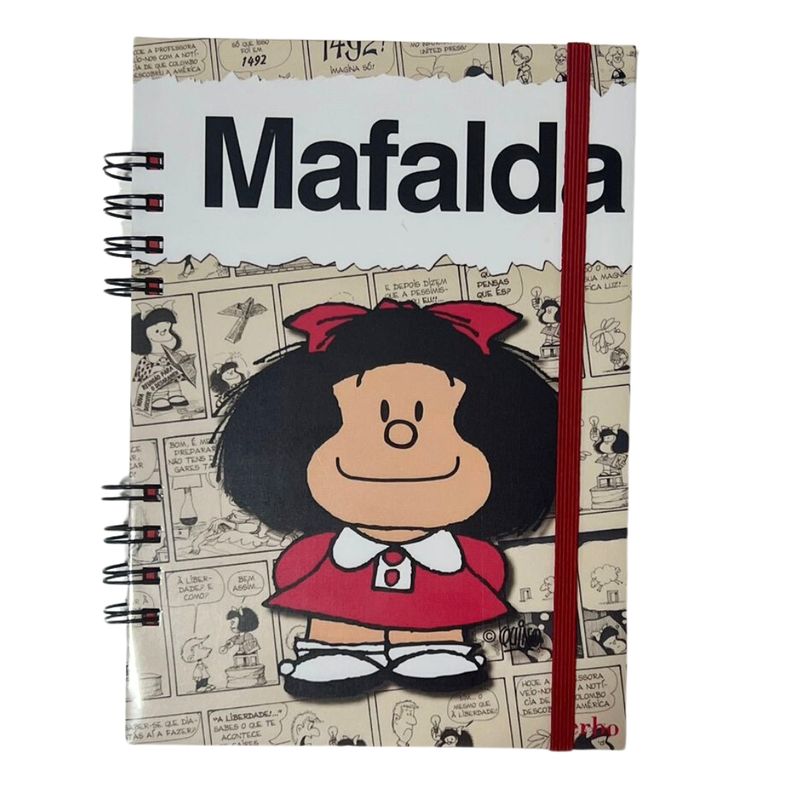 GENERICO - Agenda Mafalda Mensual 12 Meses Fechada Artesanal Papeleria