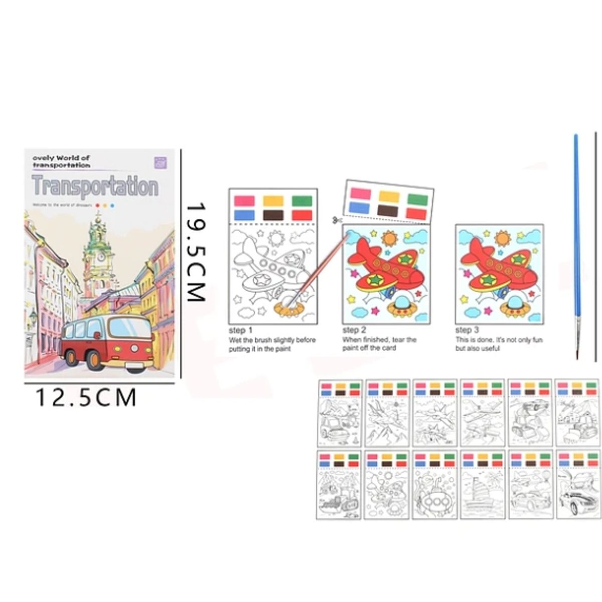 GENERICO - Libro para Pintar Transportes 195125cm