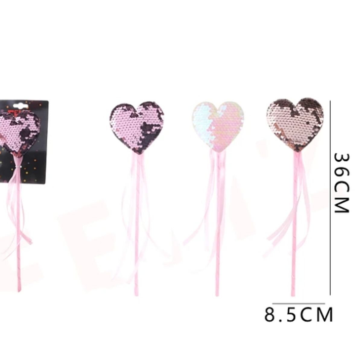GENERICO - Varitas De Corazón De Lentejuelas