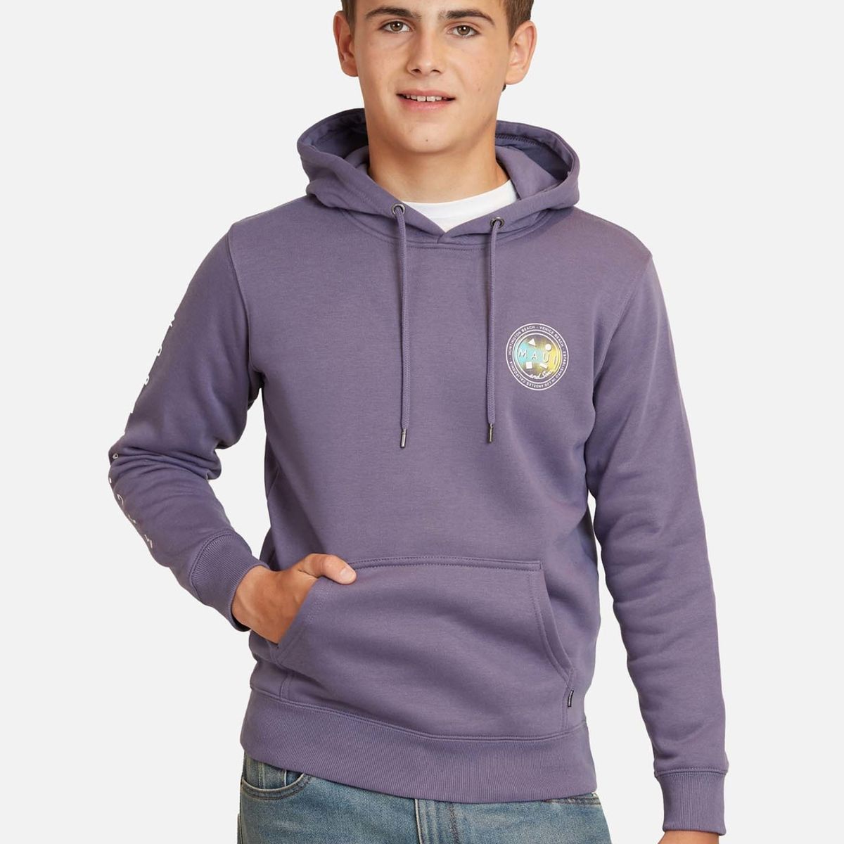 MAUI AND SONS - Poleron Vintage Gradient Morado Infantil Maui And Sons