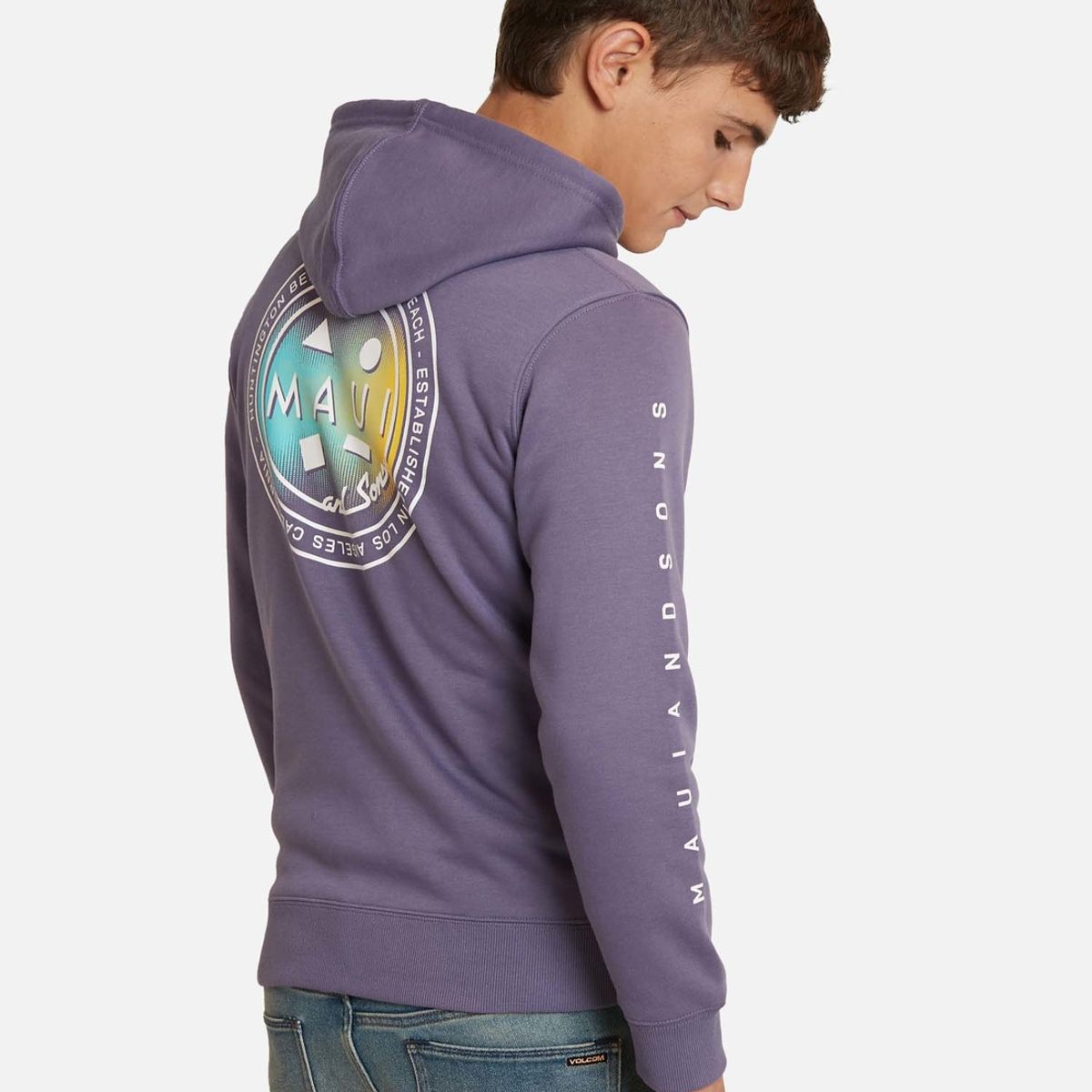 MAUI AND SONS - Poleron Vintage Gradient Morado Infantil Maui And Sons