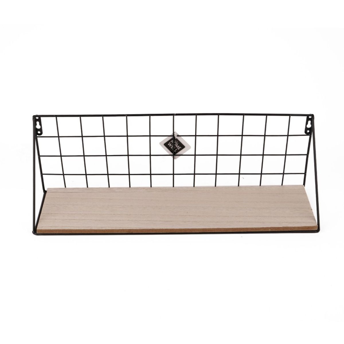 IMAHE - REPISA METALICA BASE MADERA 45x12x15 CM