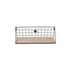 IMAHE - REPISA METALICA BASE MADERA 45x12x15 CM