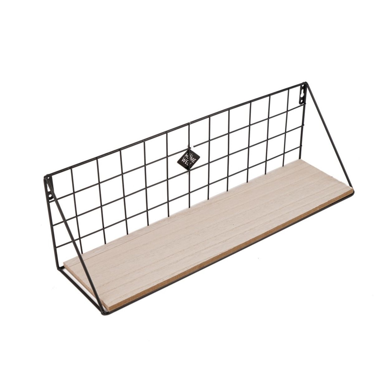 IMAHE - REPISA METALICA BASE MADERA 45x12x15 CM