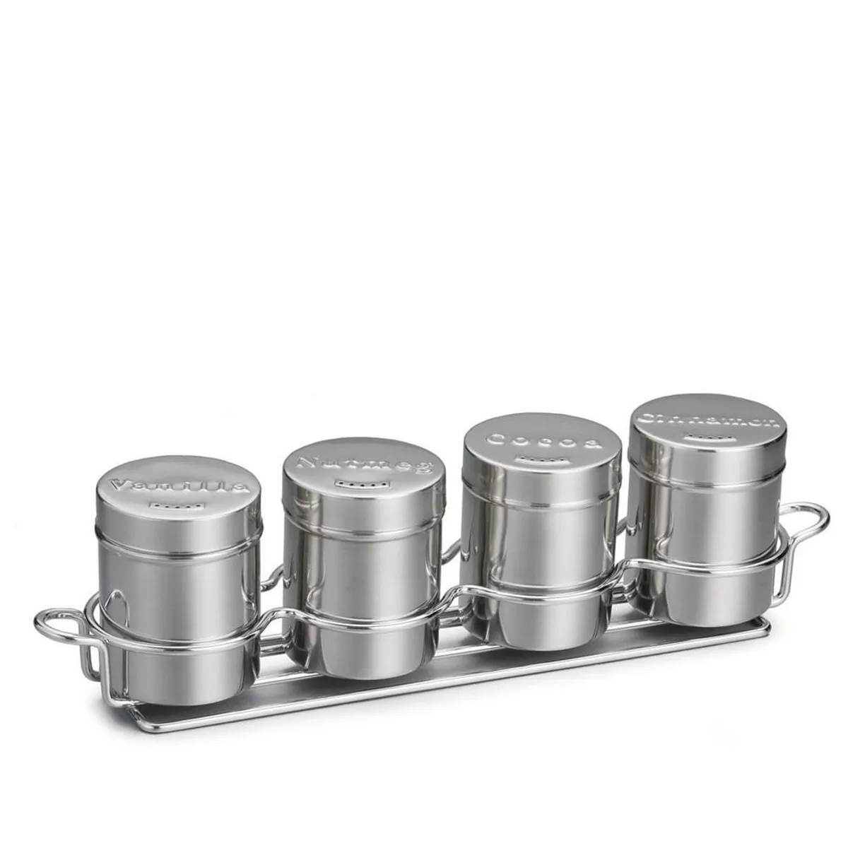 TABLECRAFT - SET 4 ESPOLVOREADORES ACERO INOX CON RACK TABLECRAFT