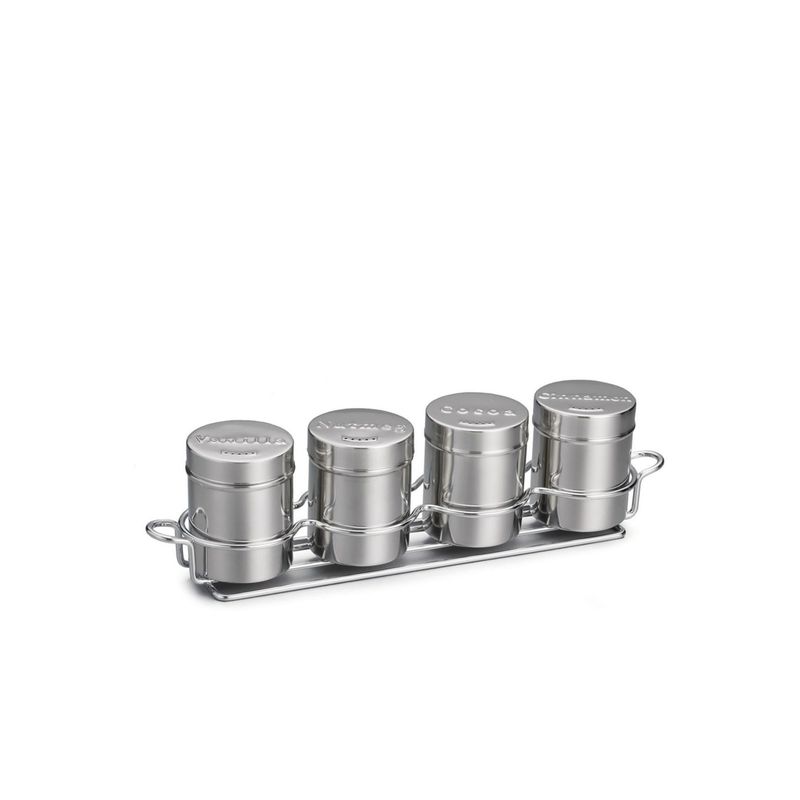 TABLECRAFT - SET 4 ESPOLVOREADORES ACERO INOX CON RACK TABLECRAFT