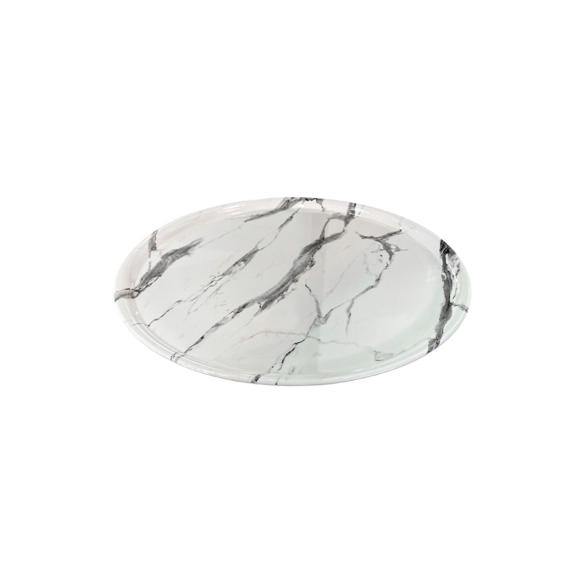 IMAHE - TABLA REDONDA MELAMINA 35 CM MARMOL BLANCO IMAHE