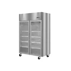 IMAHE - CONGELADOR ACERO INOX. 2 PUERTAS VIDRIO 1300 LITROS