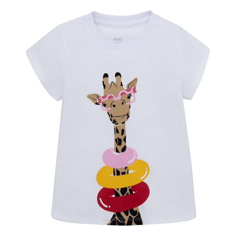 OFFCORSS - Polera blanca manga corta para bebé niña Offcorss Chititos