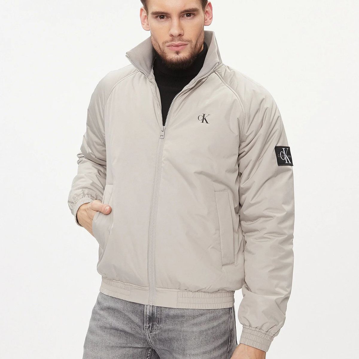 CALVIN KLEIN - Chaqueta Padded Harrington Beige Calvin Klein