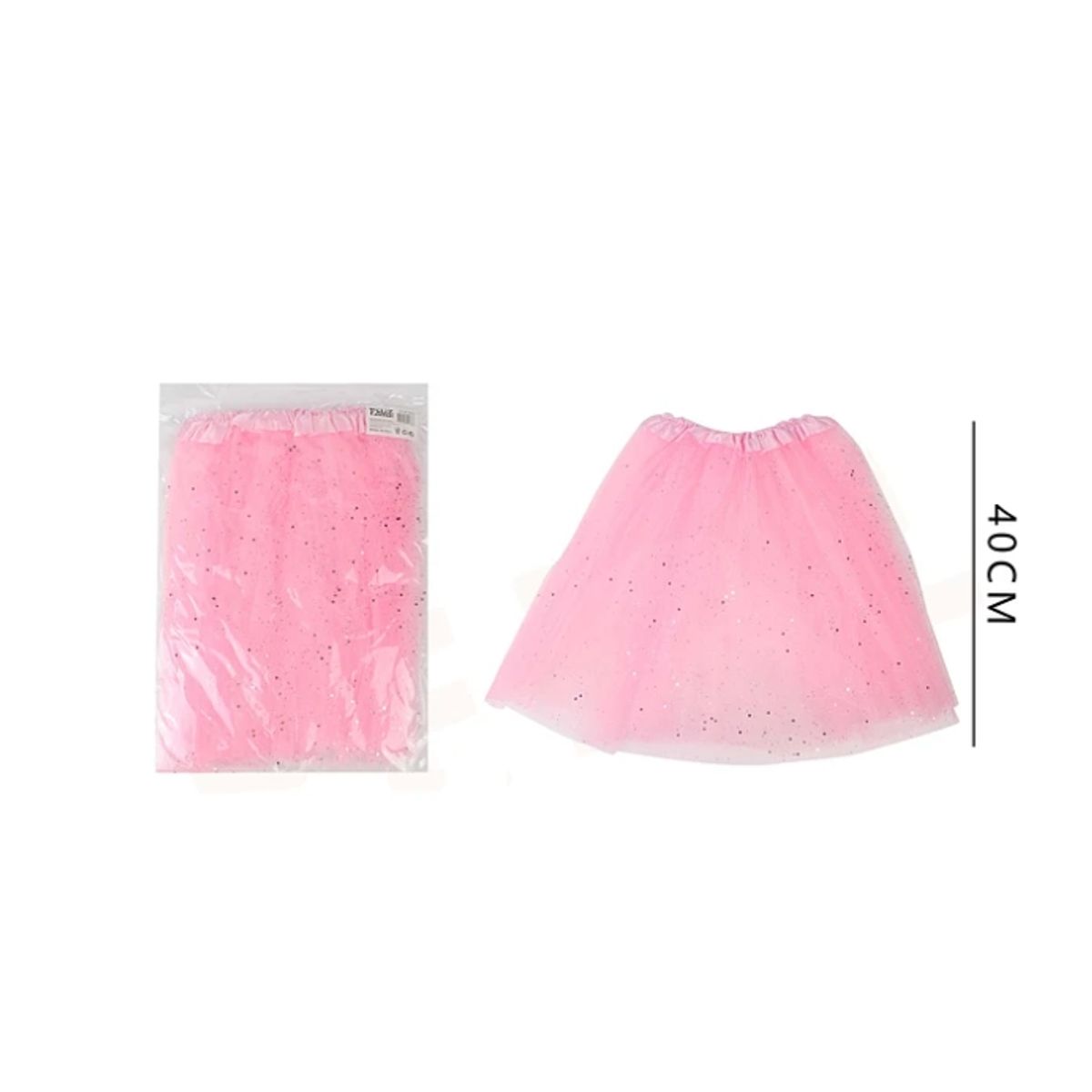 GENERICO - Tutu Rosado Con Glitter 40Cm