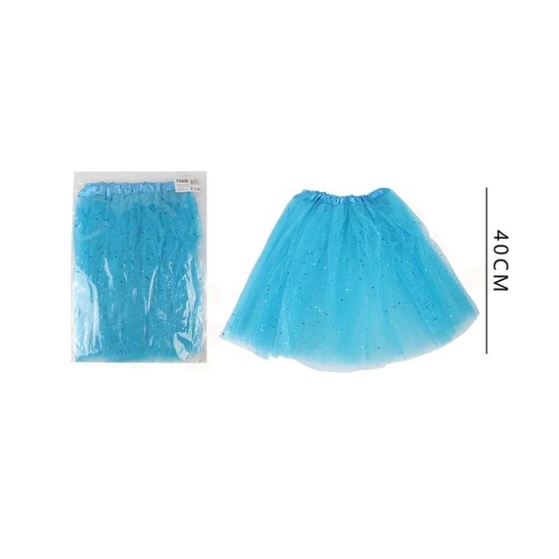 GENERICO - Tutu Celeste Con Glitter 40Cm