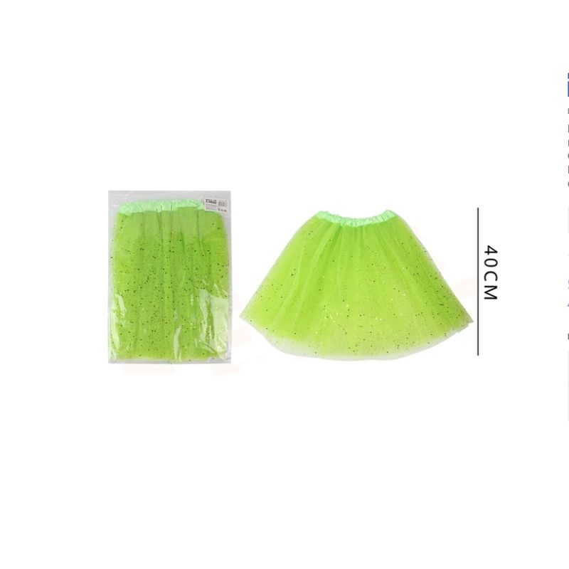 GENERICO - Tutu Verde Con Glitter 40Cm