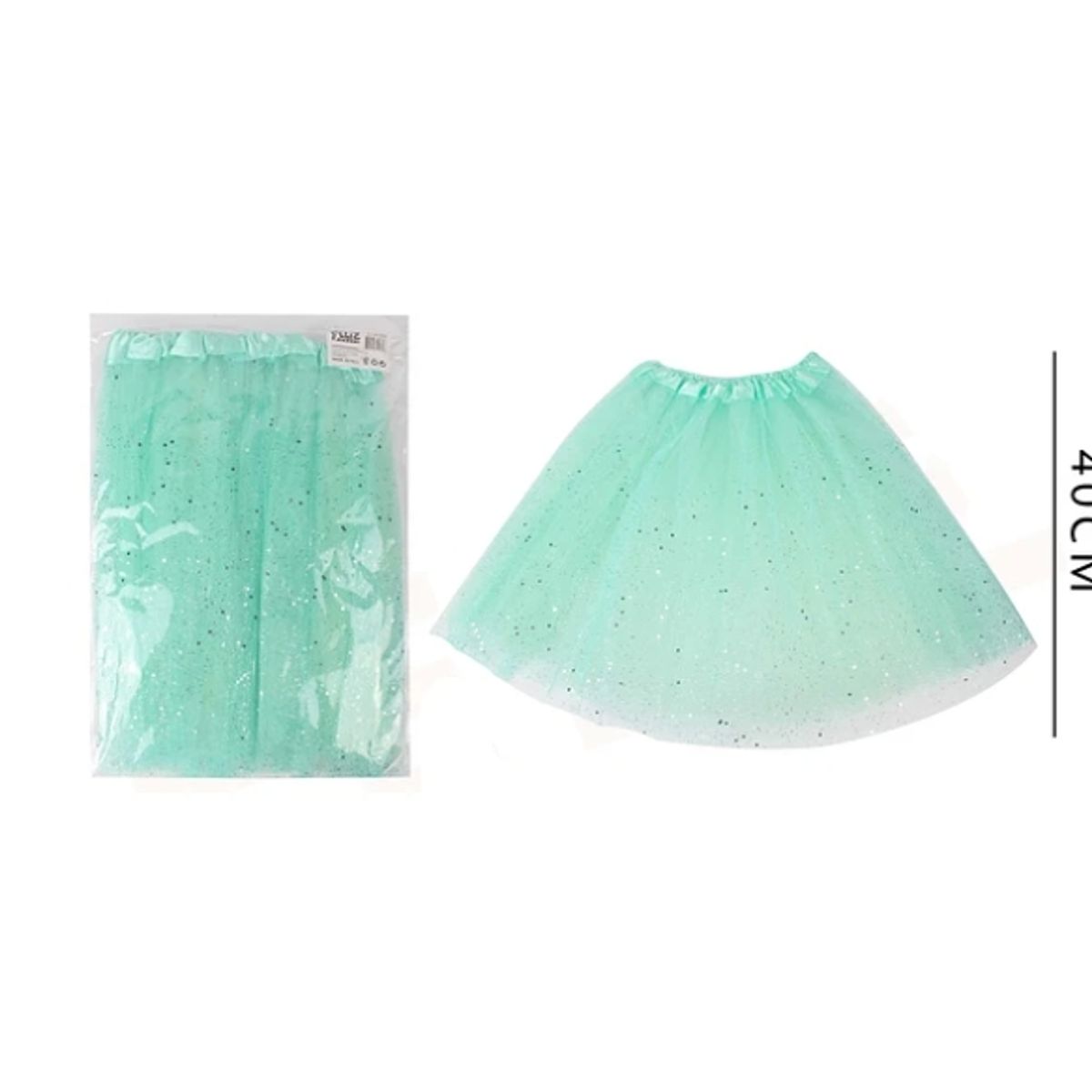 GENERICO - Tutu Verde Agua Con Glitter 40Cm