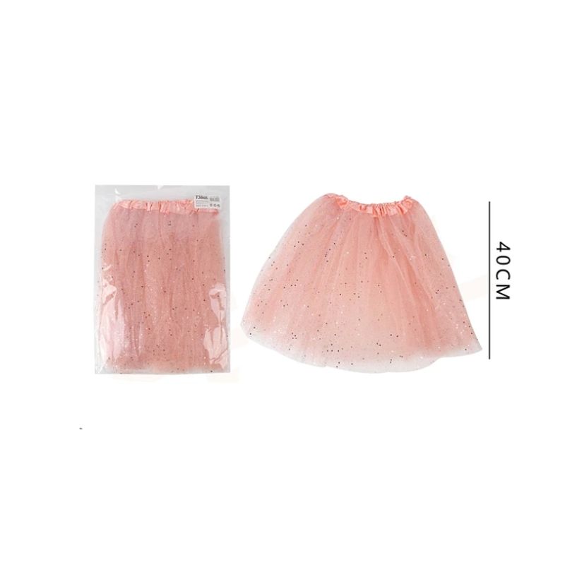 GENERICO - Tutu Rosado Claro Con Glitter 40Cm