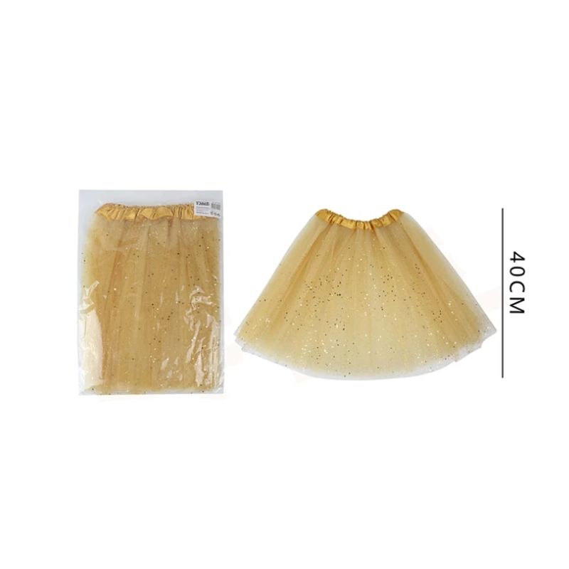 GENERICO - Tutu Dorado Con Glitter 40Cm