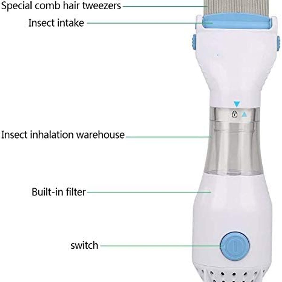 GENERICO - Aspirador de pelo para limpieza profesional de piojos