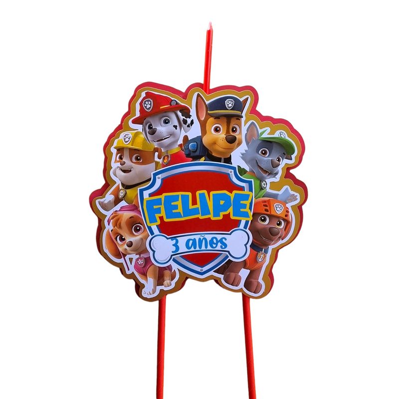 GENERICO - Topper para Torta Cumpleaños Paw Patrol
