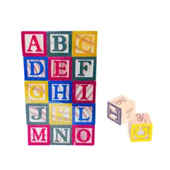 GENERICO - Set 15 Bloques de Madera ABC Multicolor Juguete Didáctico