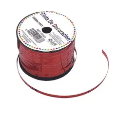 GENERICO - Cinta De Rollo Metalica Roja 5mmx90m