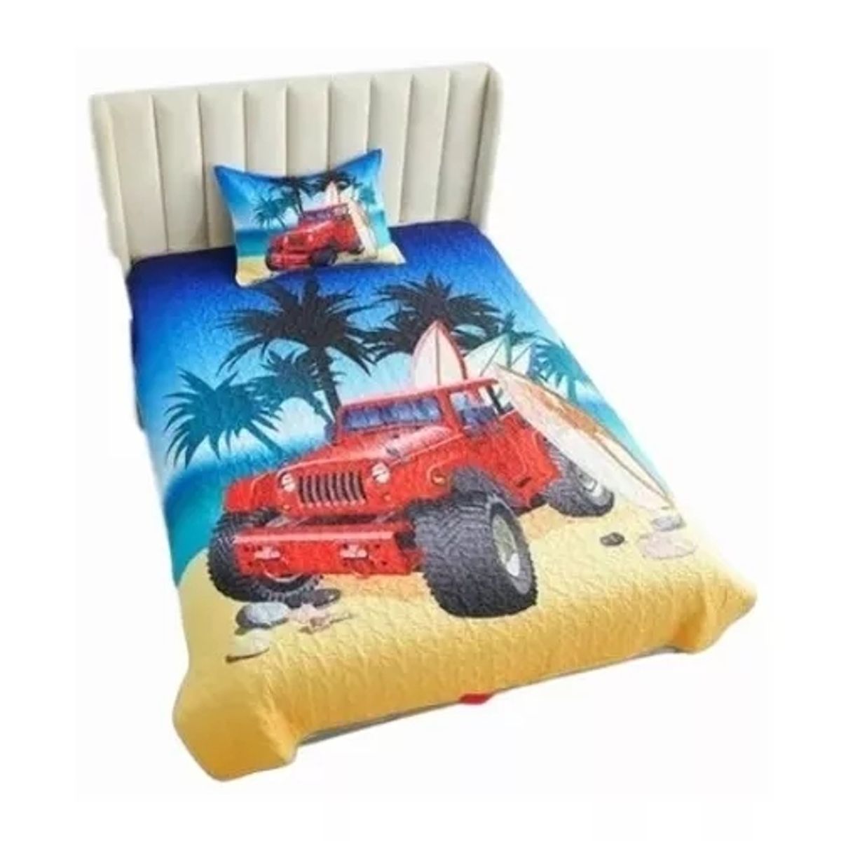 GENERICO - Hermoso Cubre Cama Plaza Y Media De Verano