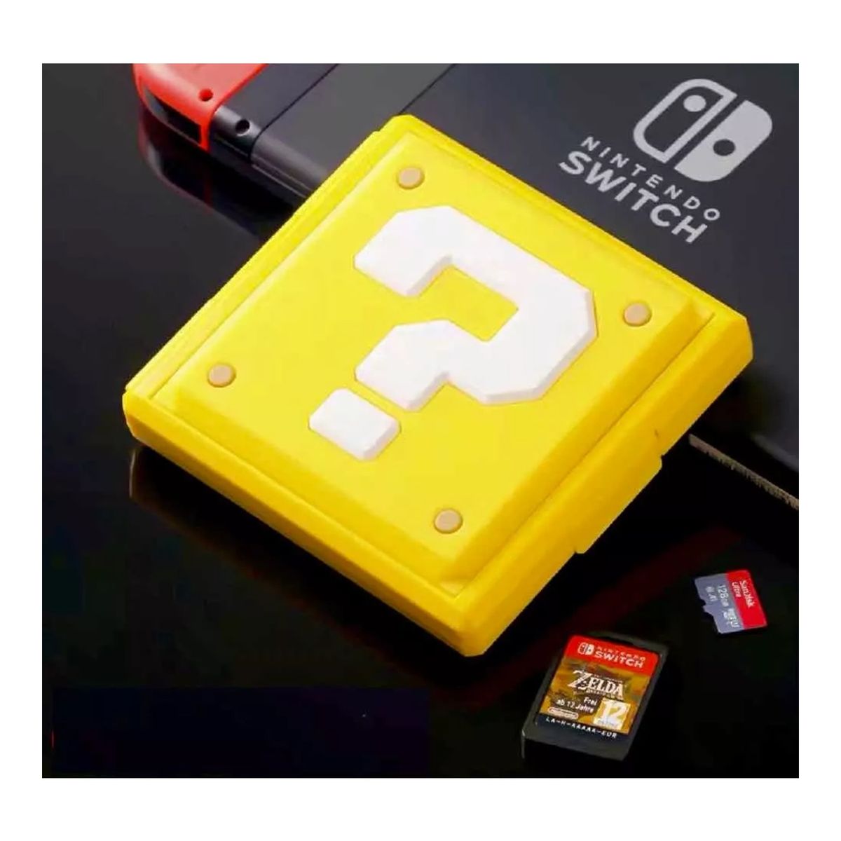 GENERICO - Caja Portajuegos Nintendo Switch Signo Mario Para 12 Juegos