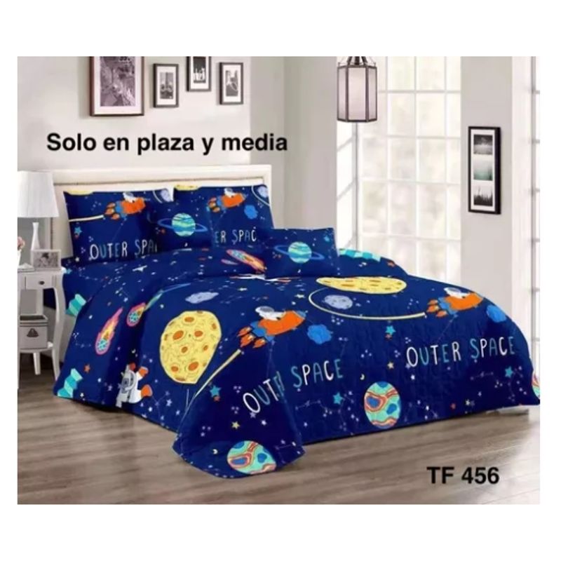 GENERICO - Hermoso Cubre Cama Plaza Y Media De Verano