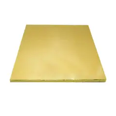 GENERICO - Base Para Torta Cuadrada Dorado 35cm 12mm