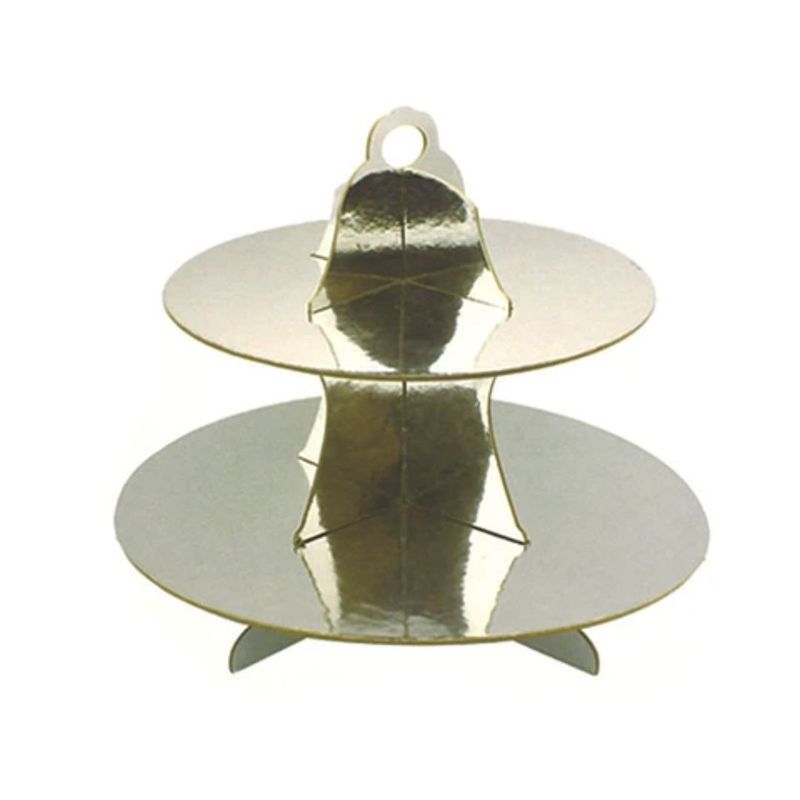 GENERICO - Base Cupcake Doble Plata 27cm