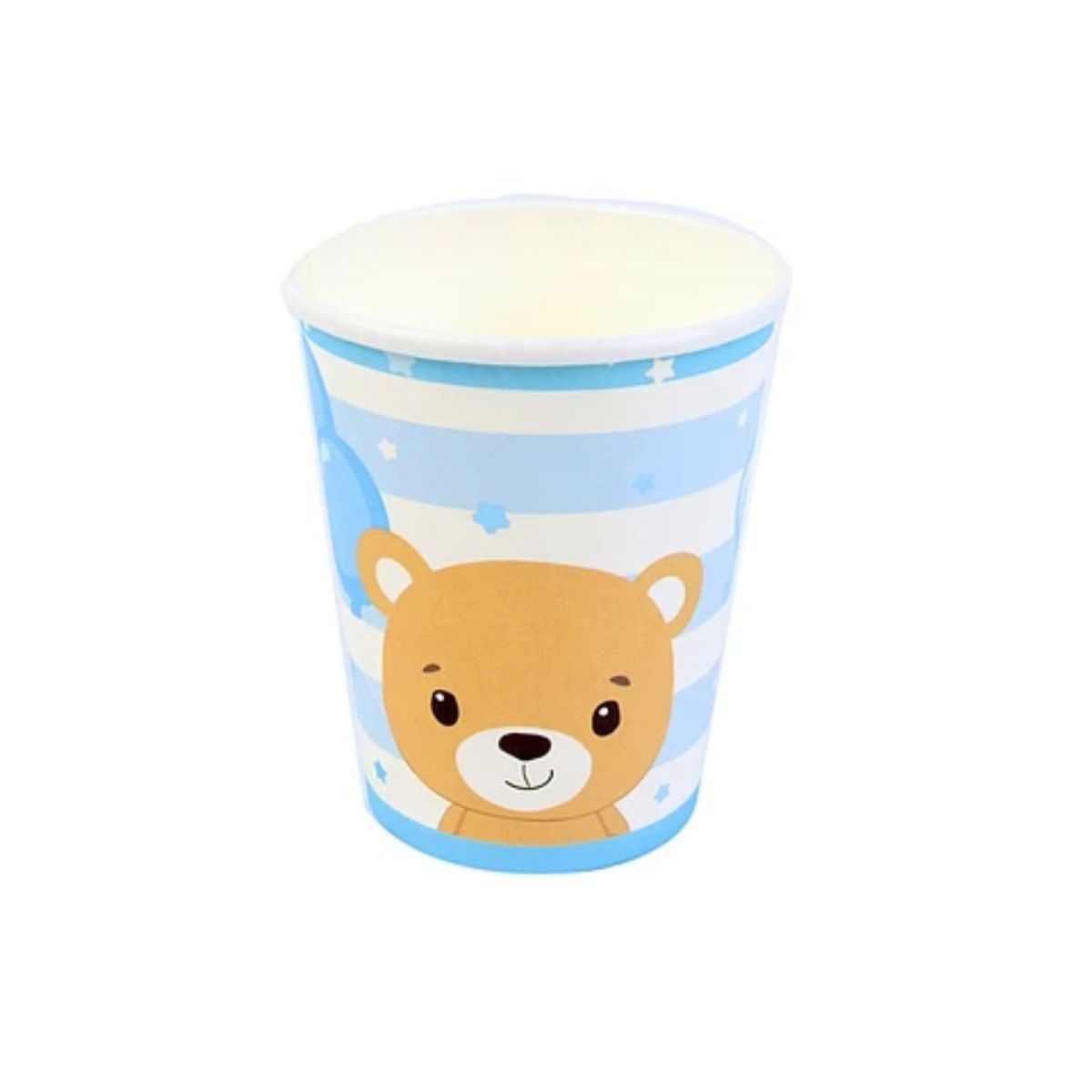 GENERICO - Vasos De Cartón Oso Celeste 6pcs 9oz