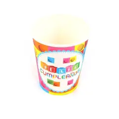 GENERICO - Vasos Feliz Cumpleaños Legos 6pcs 9oz