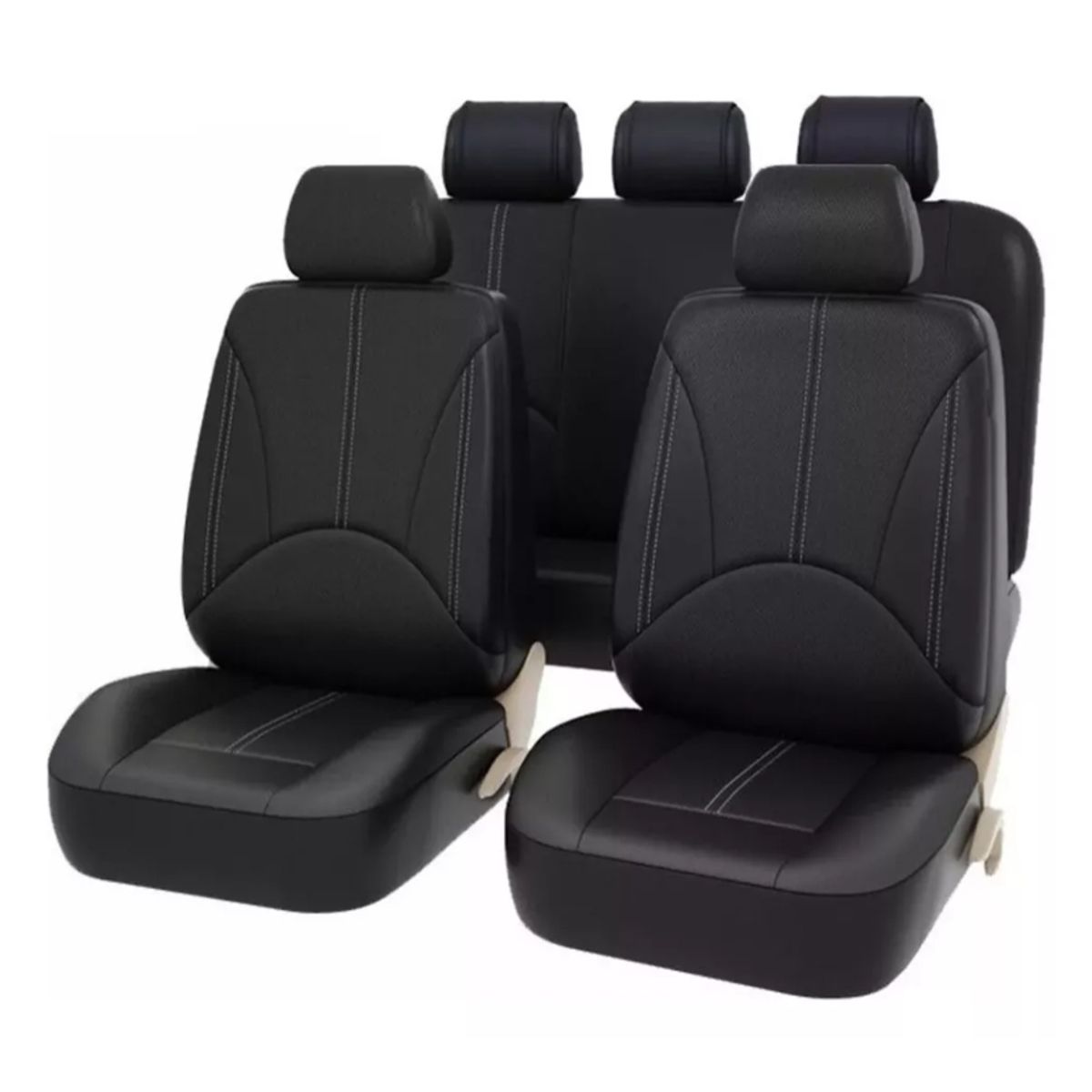 TNAKIEX - Cubre Asientos De Coche Cuero Universal Respirable 9 Piezas