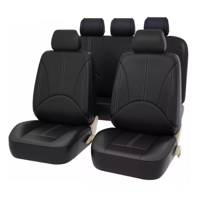 TNAKIEX - Cubre Asientos De Coche Cuero Universal Respirable 9 Piezas