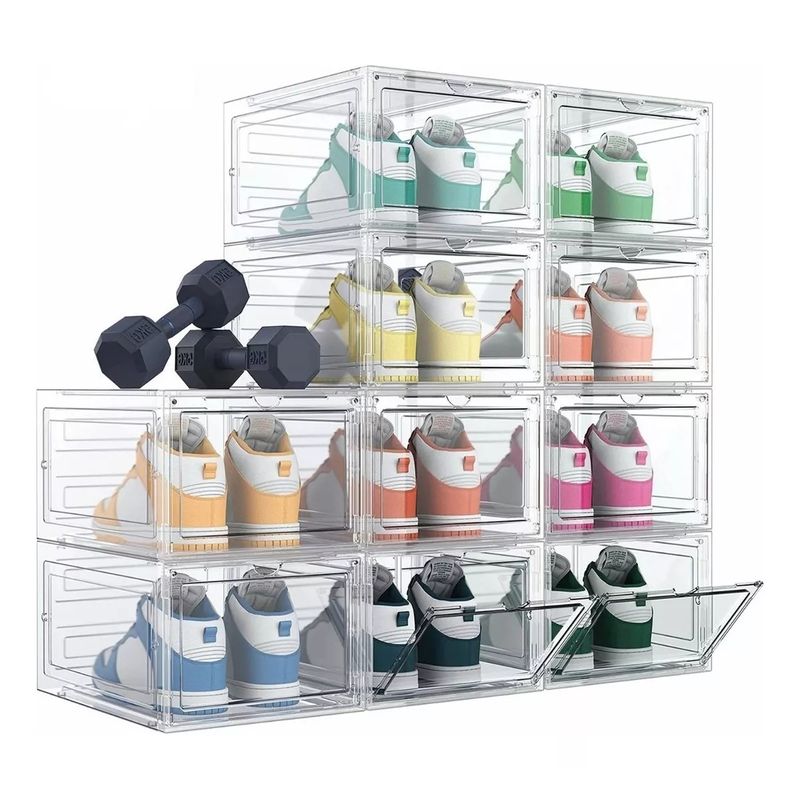 ARTDIY - 10pcs Caja Organizador Zapato Apilable Transparente Magnetico Avanzada