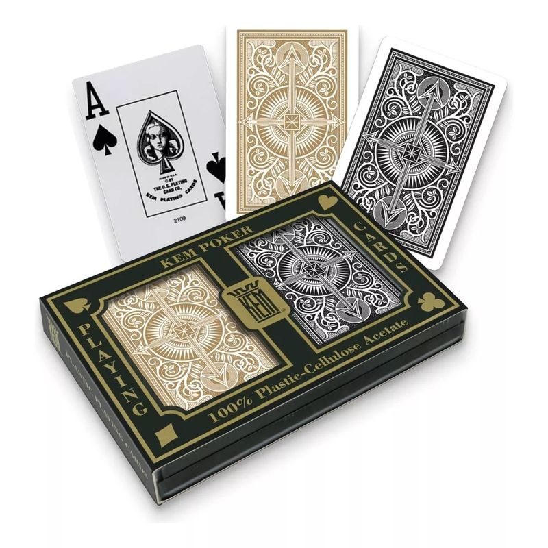 KEM - Kem Original U.S.A. 2 Mazos Naipe Ingles Poker Arrow Jumbo