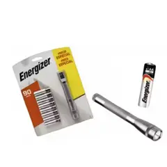 OEM - Linterna Metalica Led Blanco Brillante