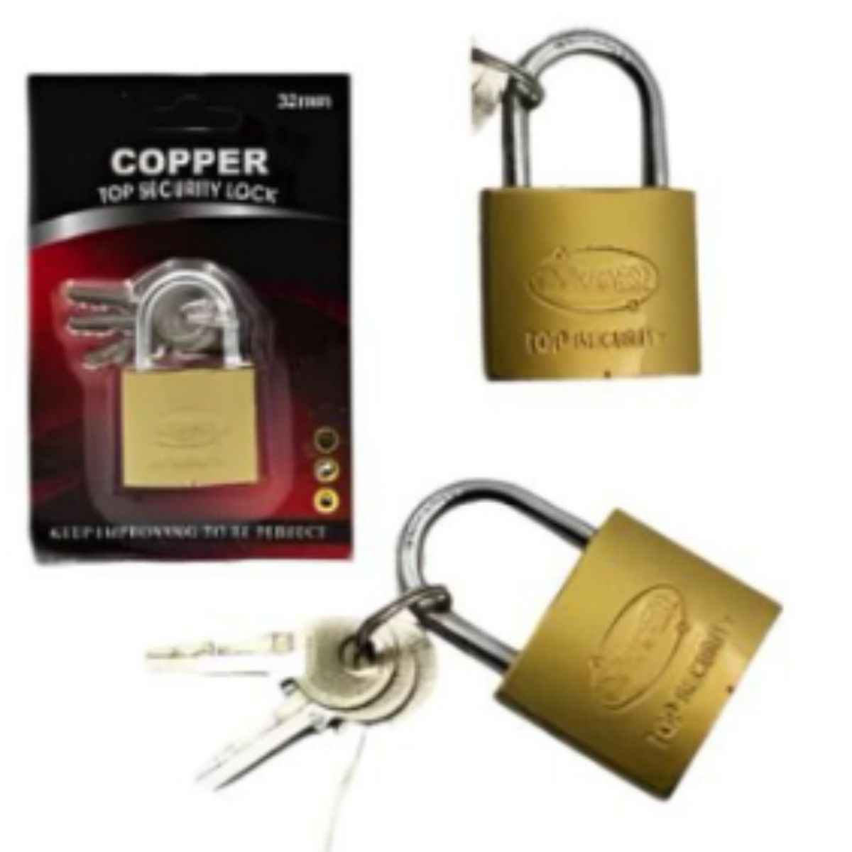 OEM - CANDADO DE SEGURIDAD 32MM COPPER