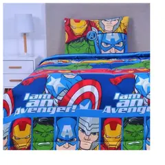 MASHINI - Plumón Infantil Disney Marvel Apto 1 PL Y 1.5 PL Avenger All