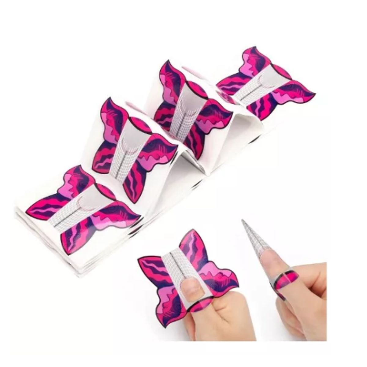 GENERICO - Set 300 Unid Molde Mariposa Para Uñas Acrílico Y Gel