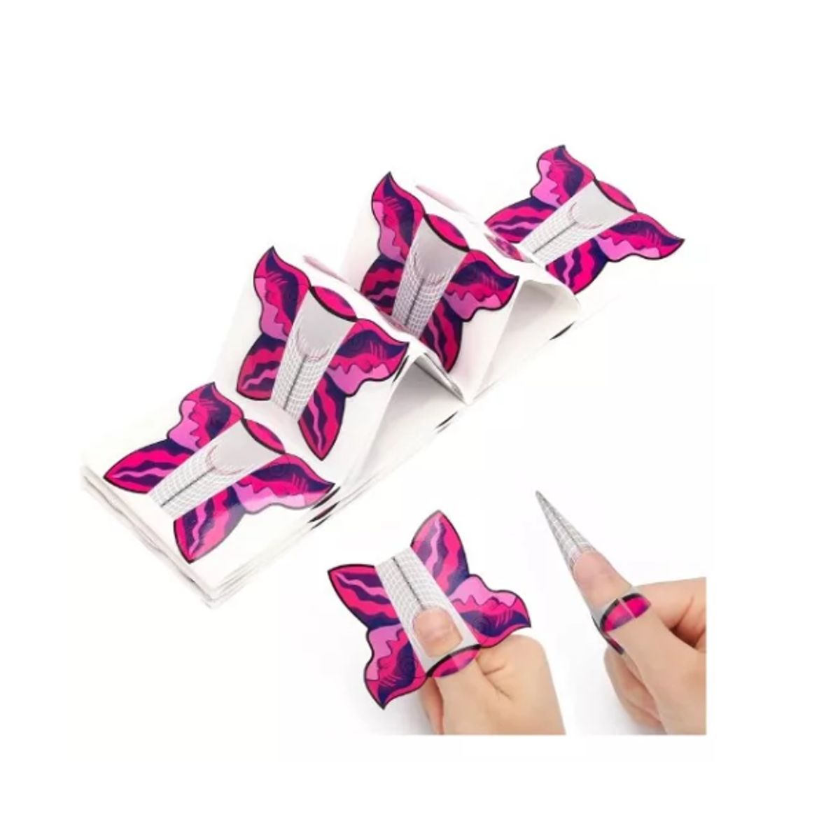 GENERICO - Set 300 Unid Molde Mariposa Para Uñas Acrílico Y Gel