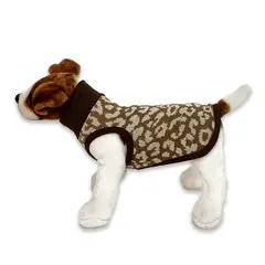 KIMBAPETS - CHALECO PERRO - ANIMAL PRINT CAFÉ BLANCO TALLA S