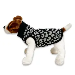 KIMBAPETS - CHALECO PERRO - ANIMAL PRINT BLANCO NEGRO TALLA S