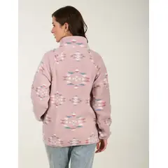 POLEMIC - Poleron Mujer Polar sherpa Mini Etnico