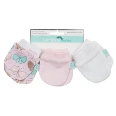 BAMBINO - Set de 3 mitones rosados para bebé niña