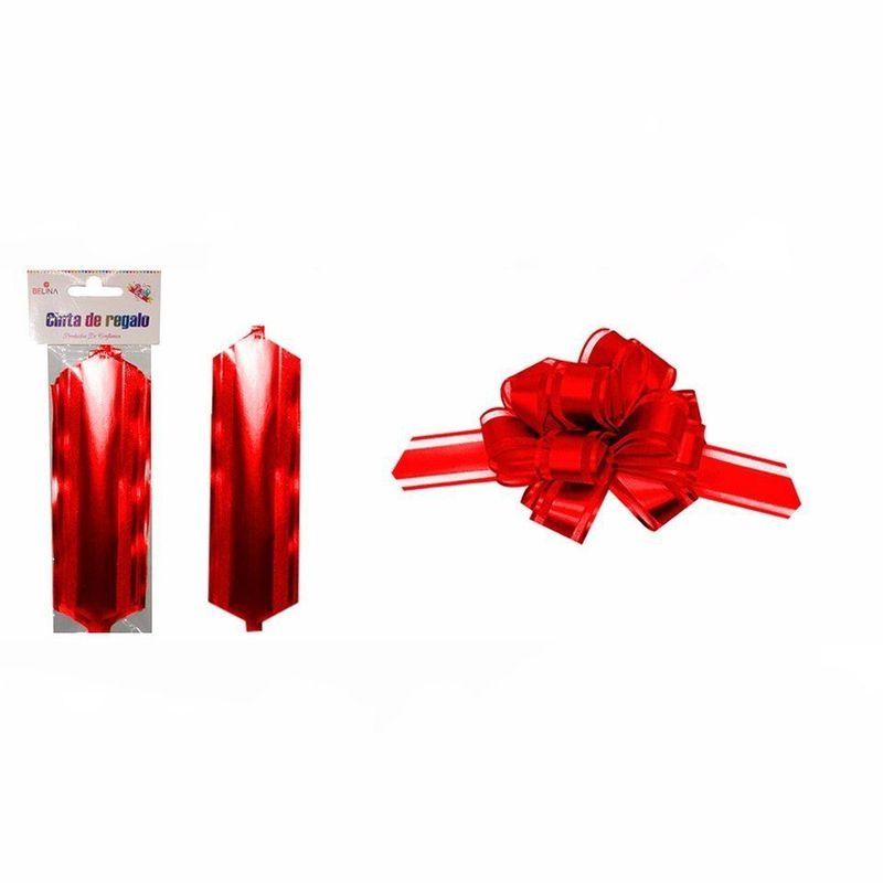 GENERICO - Cinta Lazo De Regalo 3cm Rojo