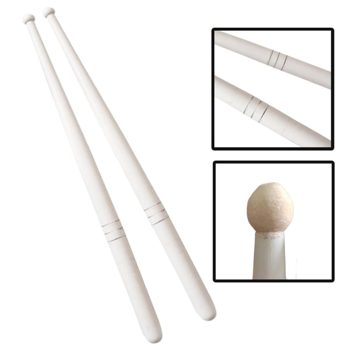 TOLIPA - BAQUETAS BLANCAS DE MADERA RMX RD-108