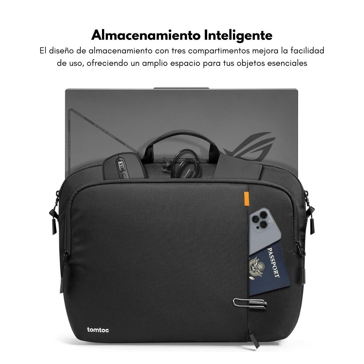 TOMTOC - Tomtoc Maletín Delgado Defender-A30 para Macbook Pro 16 - Negro
