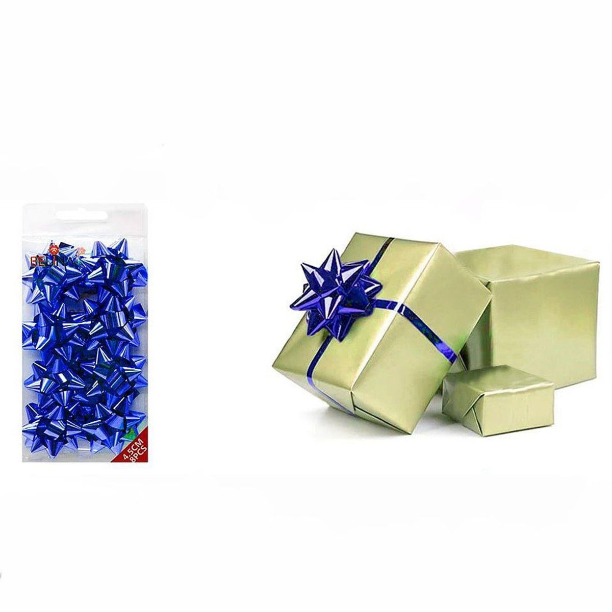 GENERICO - Lazo De Regalo Azul 45mm 8pcs
