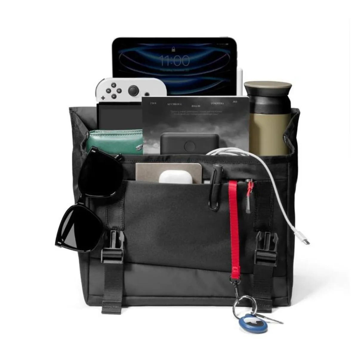 TOMTOC - Tomtoc Bolso Mensajero Slash-T27 Resistente al agua 6.5 L - Negro