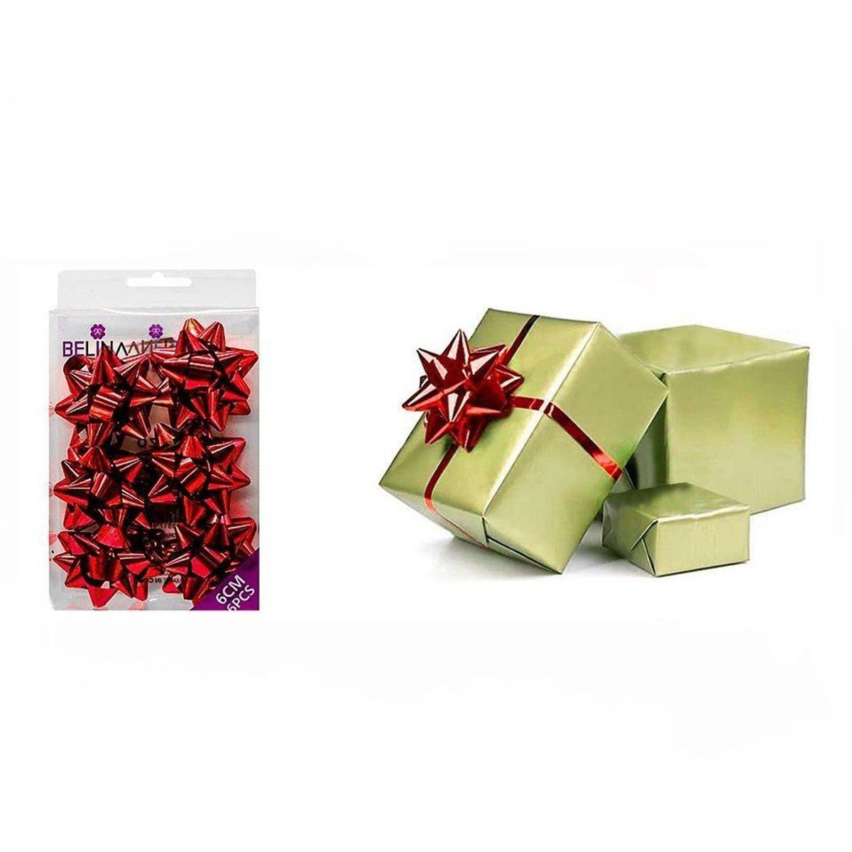 GENERICO - Lazo De Regalo Rojo 6 Cm 6 Pcs